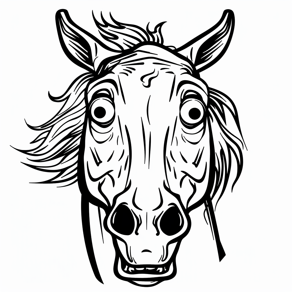 Surprised Horse Face