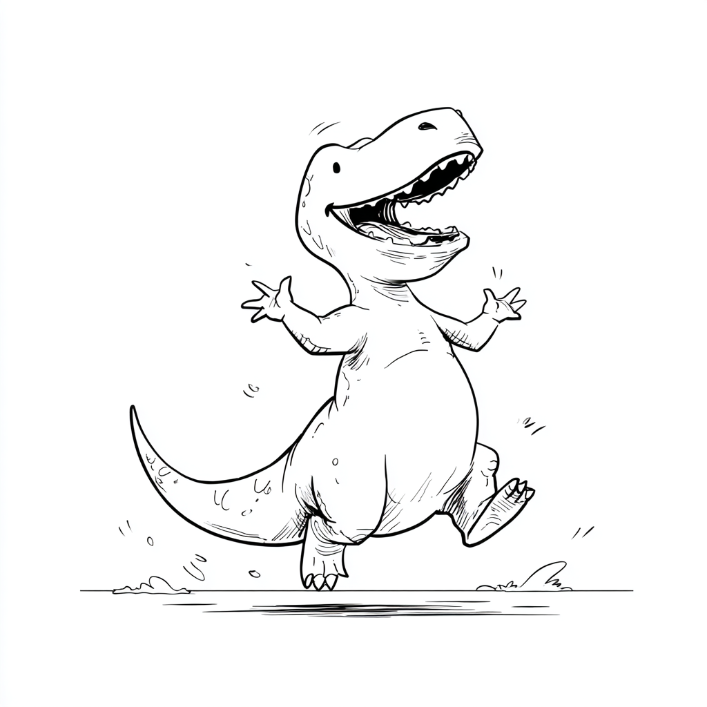 Dino Celebrating