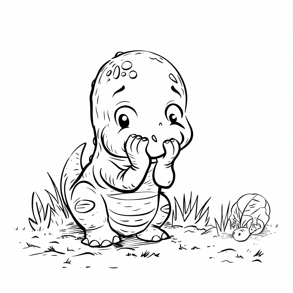 Dino Playing Hide and Seek