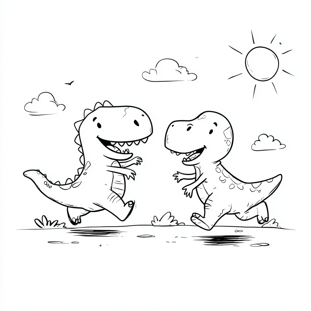 Dino Playing Tag