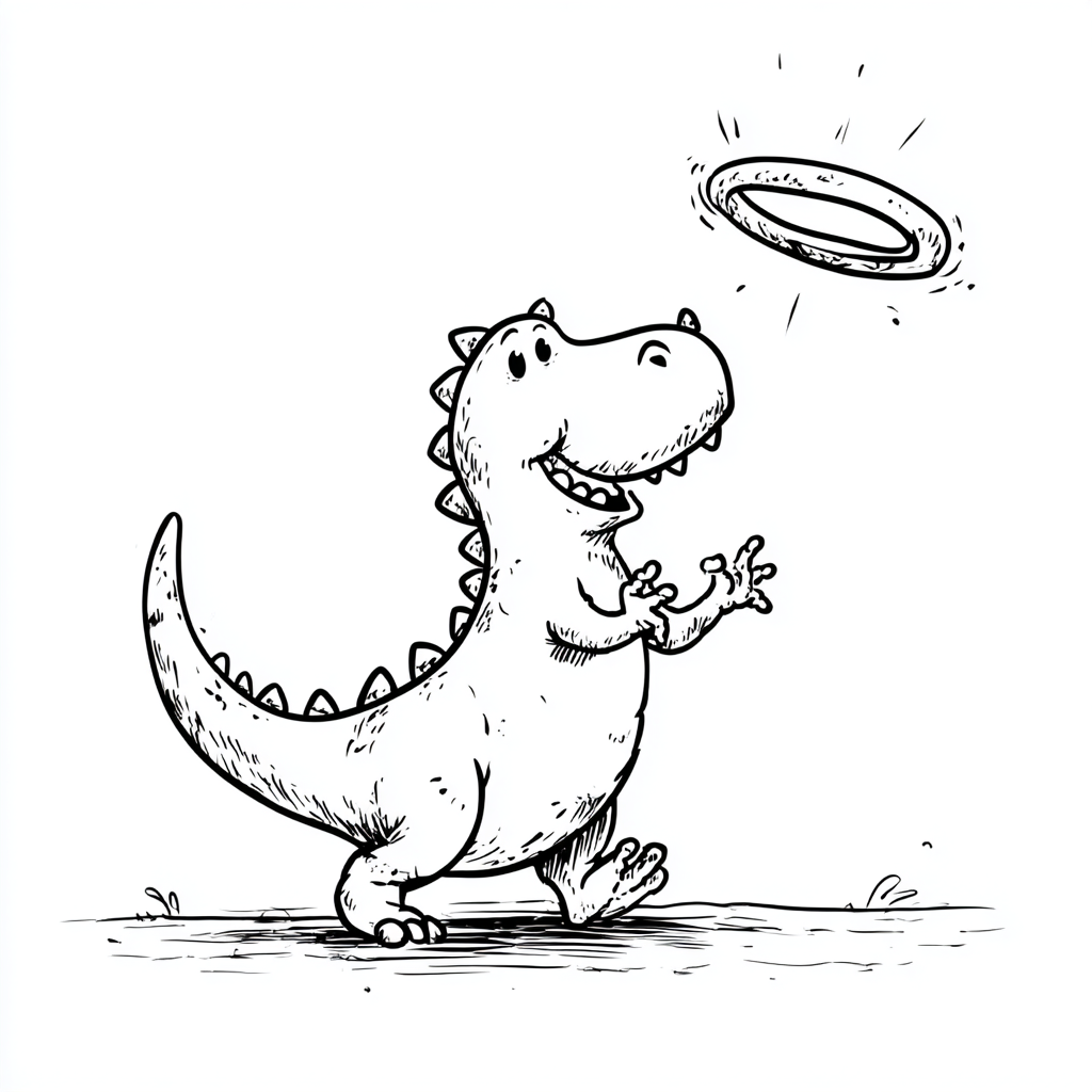 Dino Playing with Ring Toy