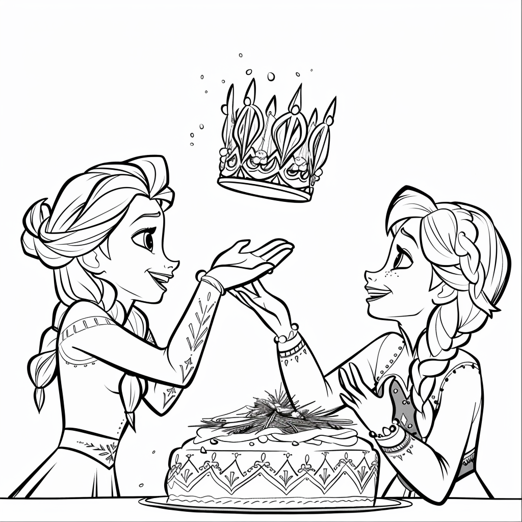 Elsa Giving Anna Ice Crown