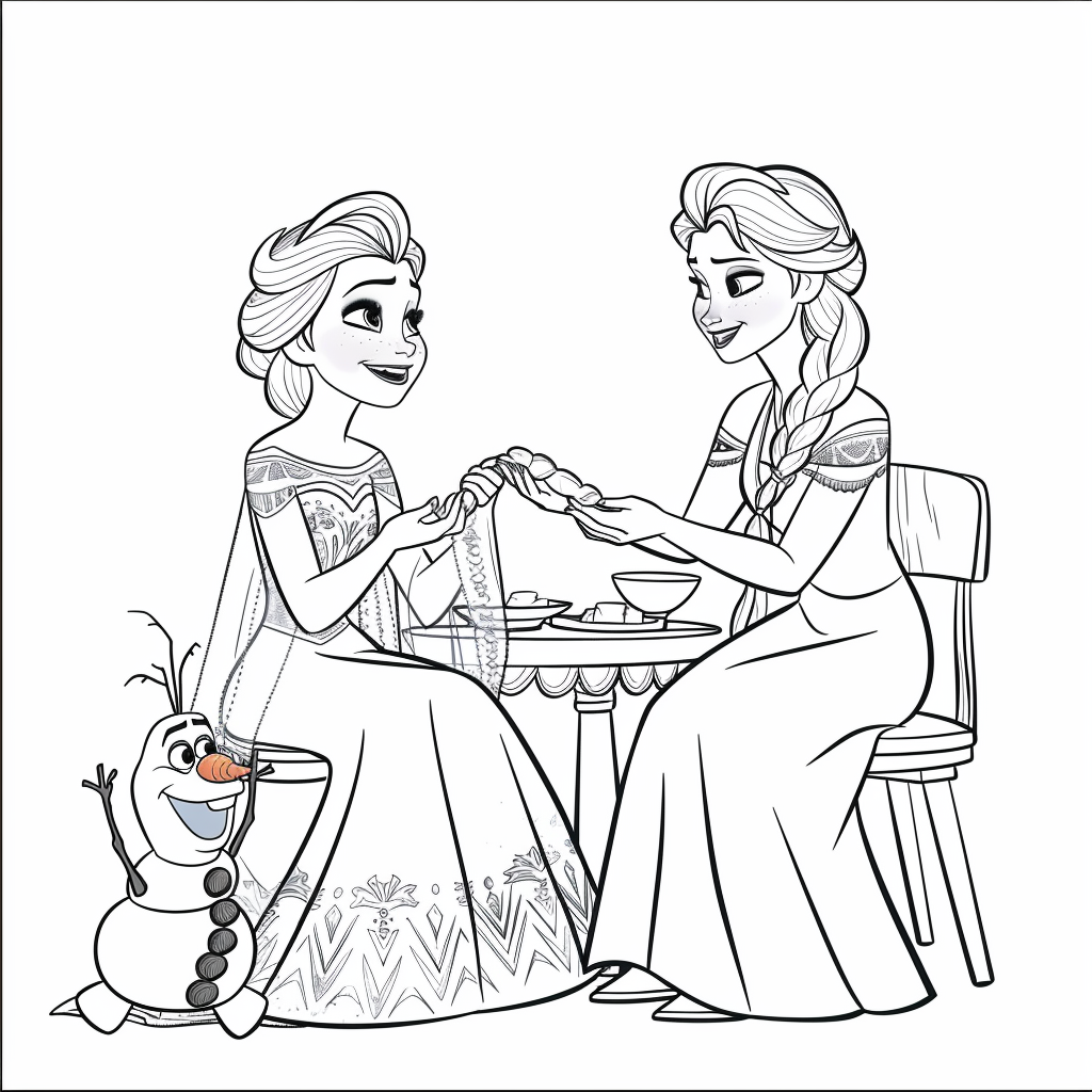 featuring Elsa Braiding Anna’s Hair